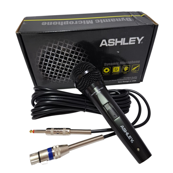 Microphone Karaoke Ashley A 02 B Series / Mic Kabel ASHLEY A-02B Dynamic Original