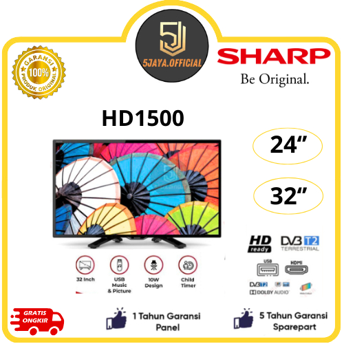 TV LED Sharp Digital 24 Inch Sharp 32 Inch Sharp - 24HD1500/32HD1500/43HD1500