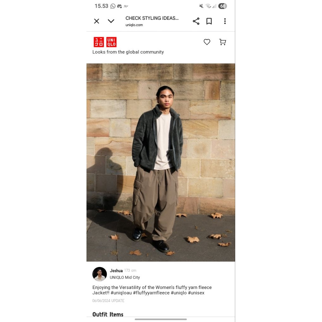 uniqlo wide cargo