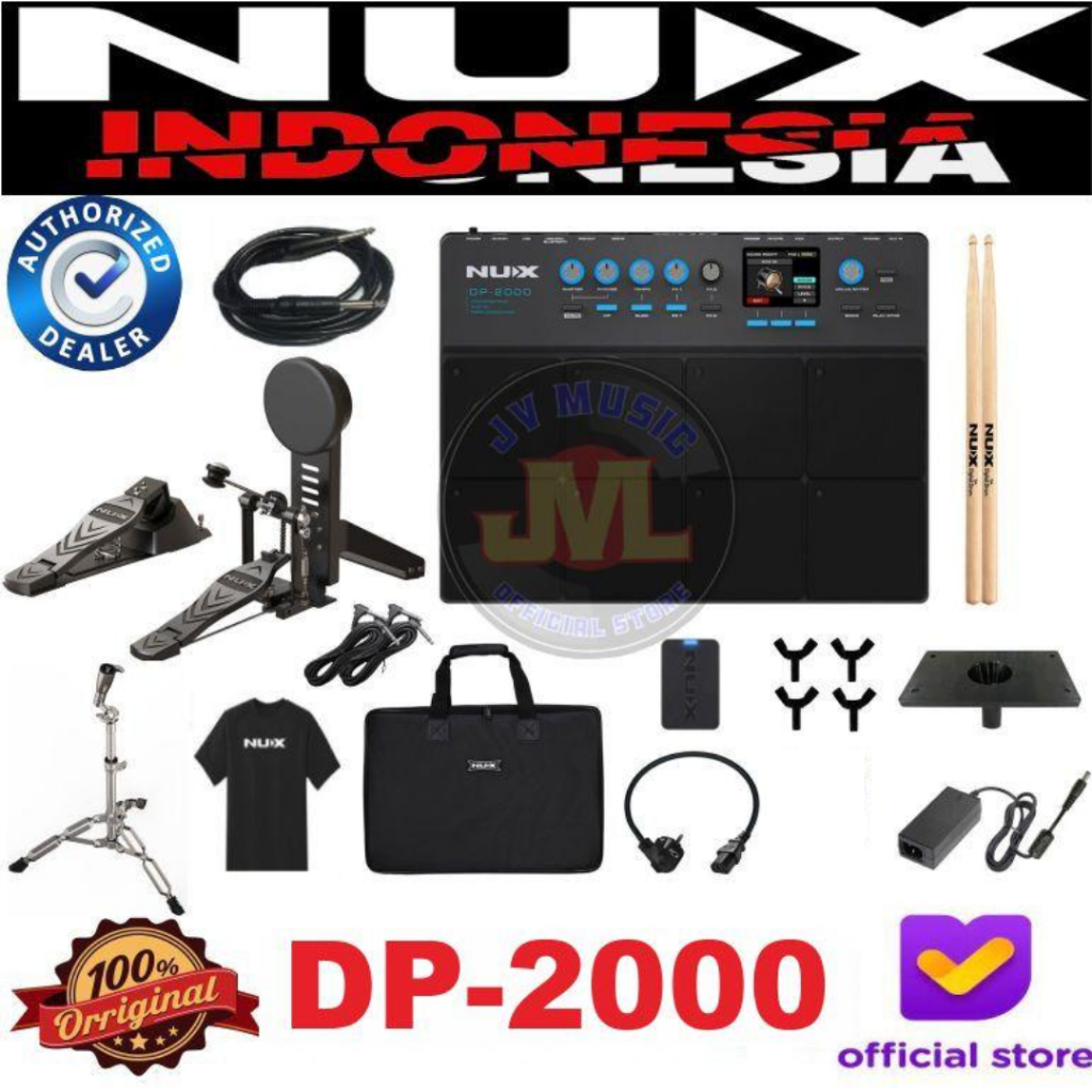 Nux DP2000 Percussion Pad Nux DP-2000 Drum Pad Paket Drum Elektrik Nux