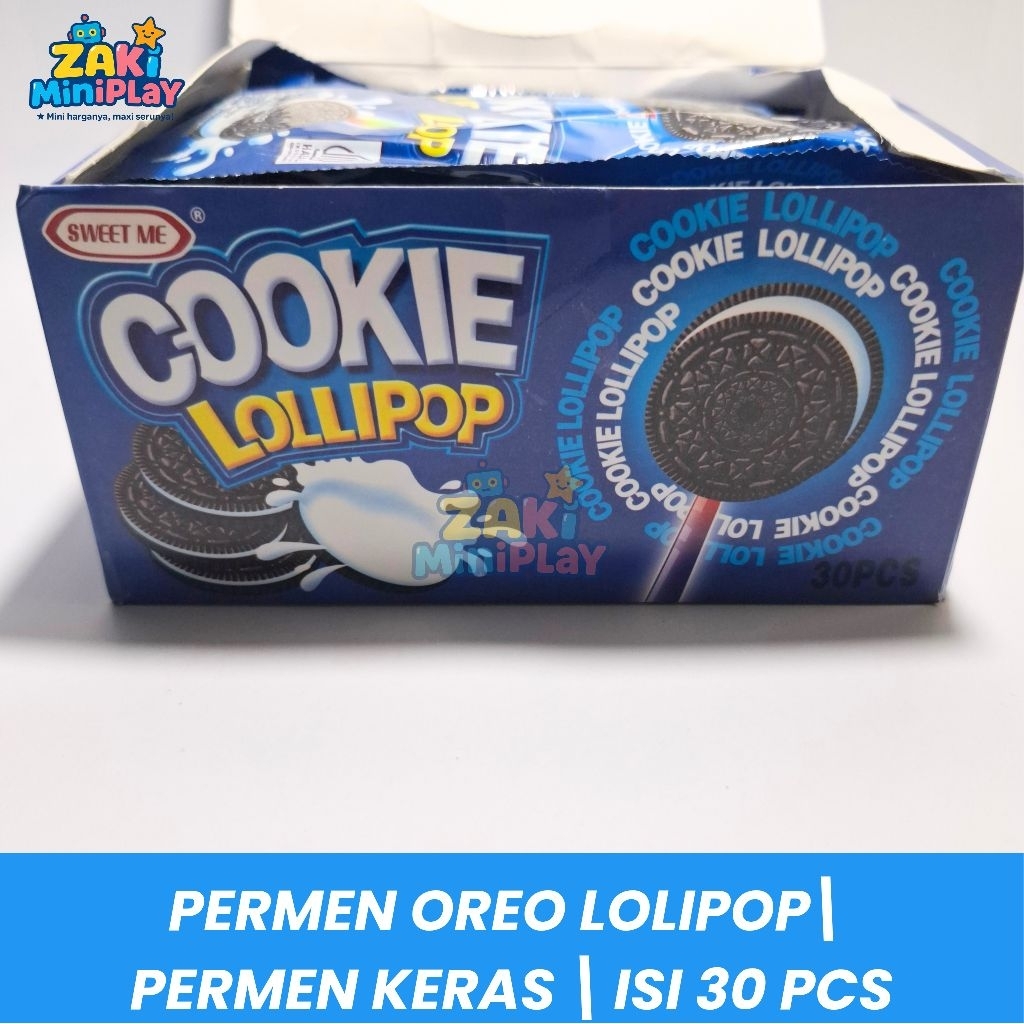 Permen Oreo Lollipop | Permen Keras Rasa Coklat Susu | Isi 30 Pcs