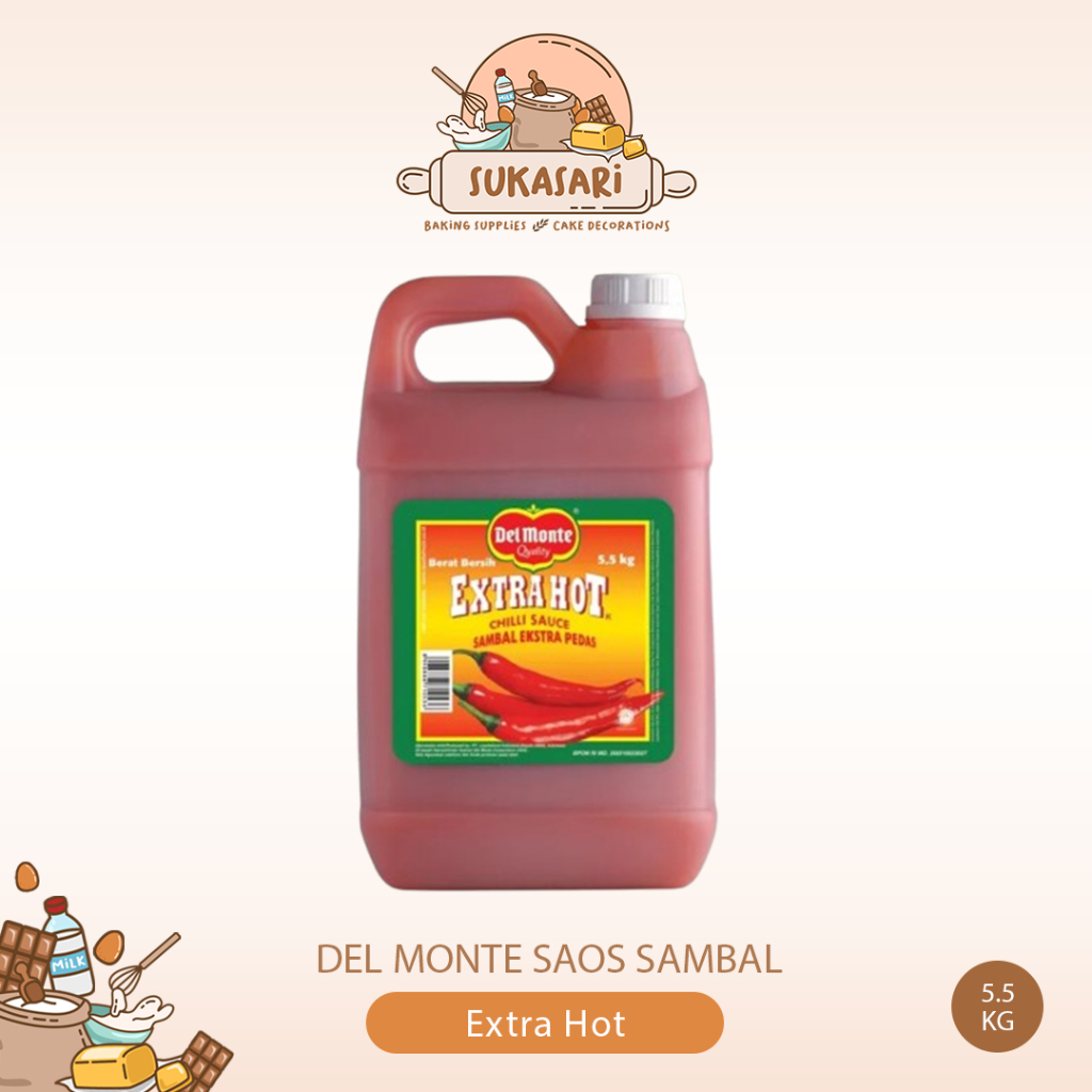

Delmonte saus sambal extra hot 5.5kg / ketchup pedas jerigen hot sauce