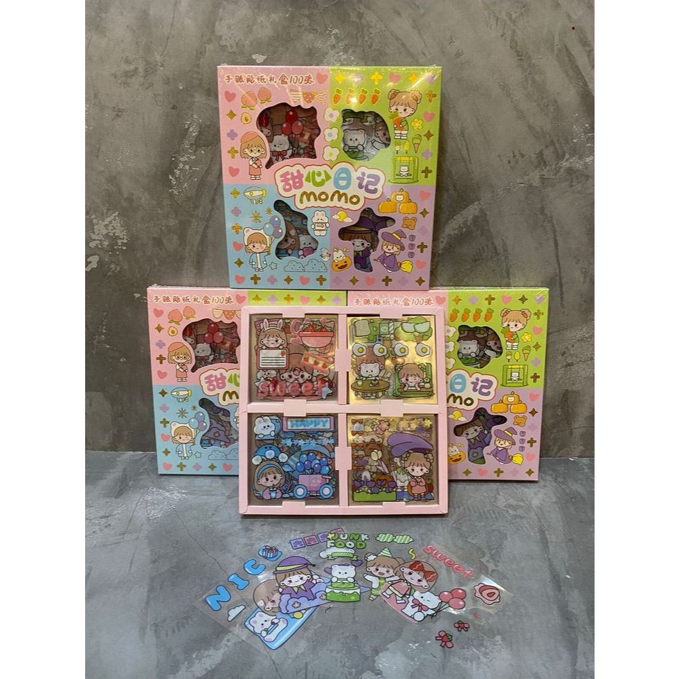 

Sticker MOMO Rainbow/Sanrio Karakter Mix 4 Warna Original waterproof Stiker Kartun Korea Anti Air Original | Stiker Anak Sekolah | Stiker Reward Kreatif & Edukatif | Journaling Sticker