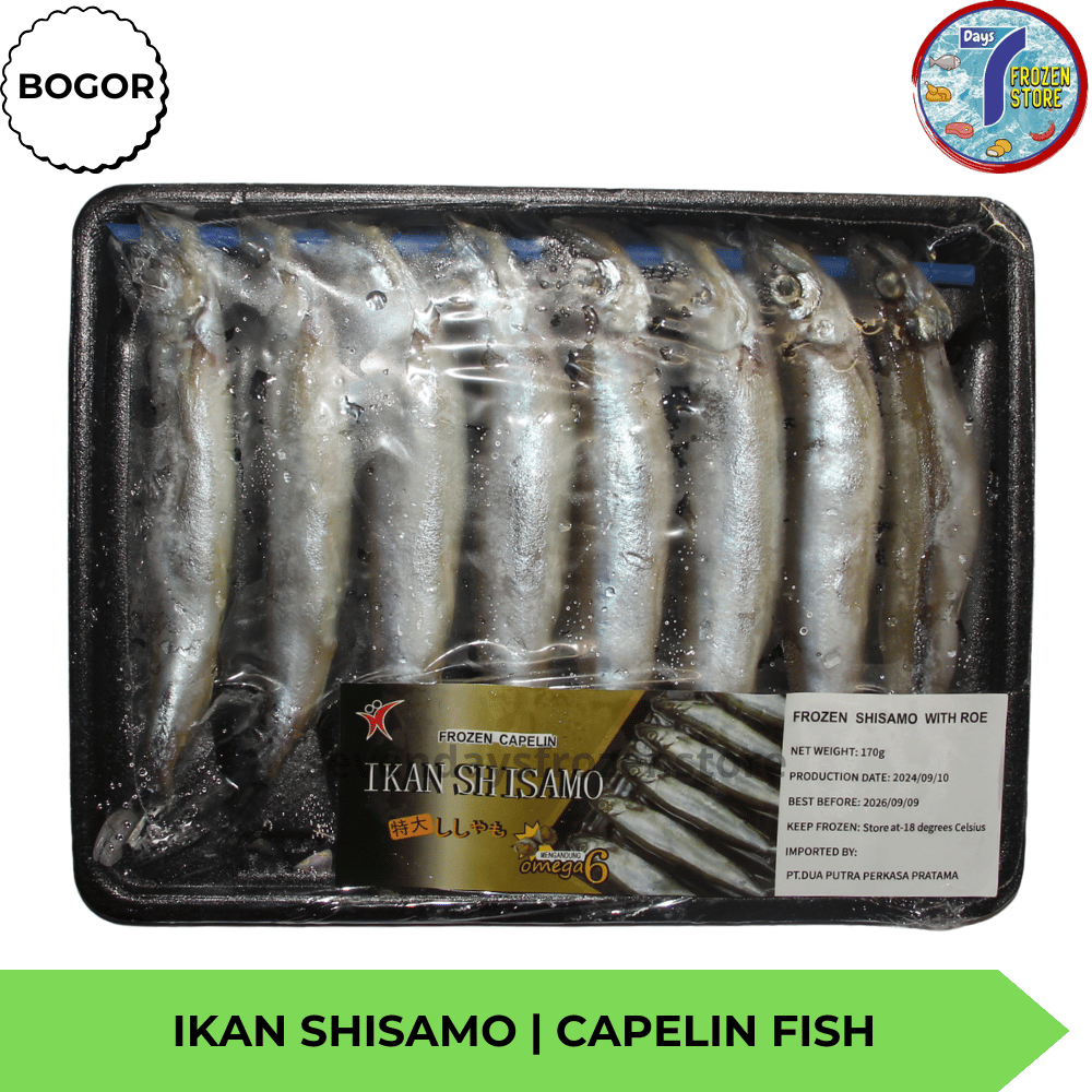 

Ikan Shishamo | Capelin Fish Beku Frozen 170 Gr