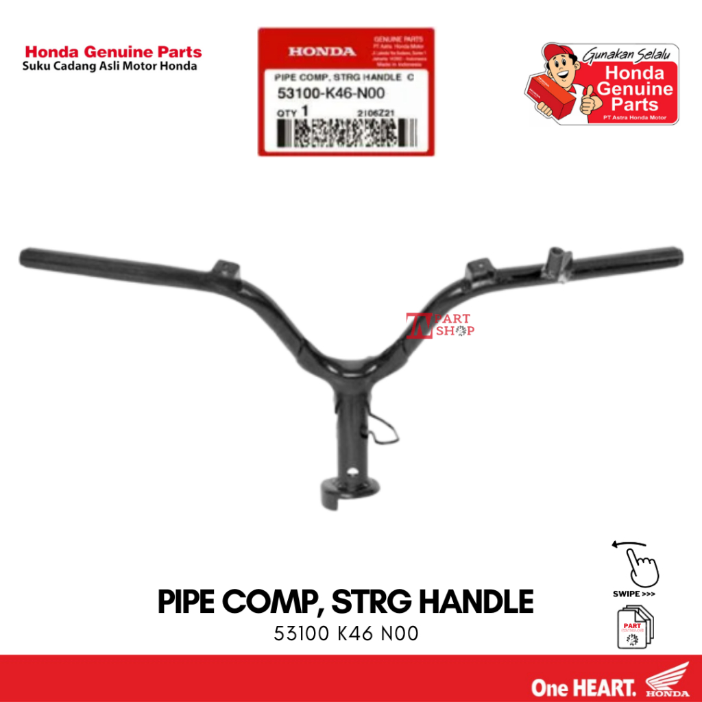 Stang Stir (Pipe Comp. Steering Handle) - Vario 110 Fi / 53100-K46-N00
