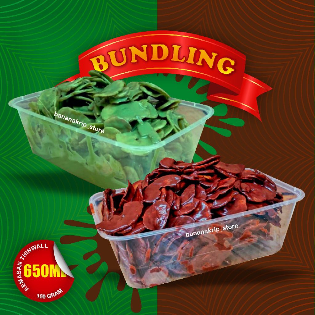 

Paket isi 2 Keripik Pisang Coklat / Matcha 650ml – Snack Renyah Manis Gurih | Cemilan Kekinian Murah