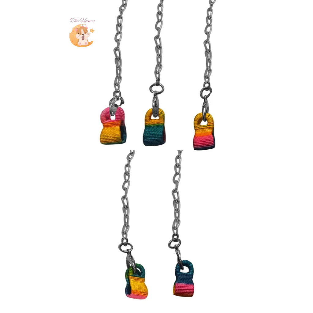 (The Ham's) Rantai Borgol Burung Nuri Falk Parkit Parrot Hantu Isi 1 Pcs Rantai Kaki Burung Latih Tr