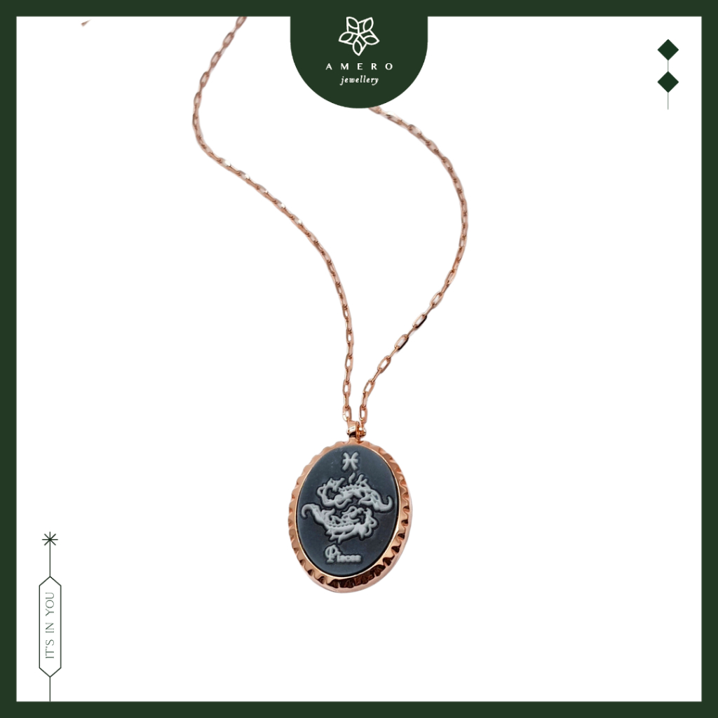Kalung Emas Rose Gold 17K Zodiac Amero Jewellery