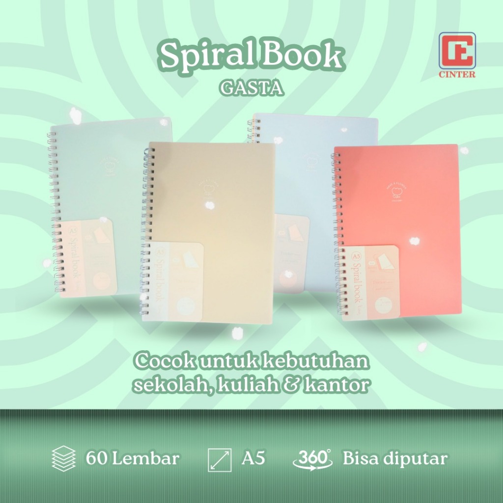 

GASTA - BUKU CATATAN / NOTEBOOK SPIRAL / BUKU SPIRAL A5-6004 HAVE A FLOWER