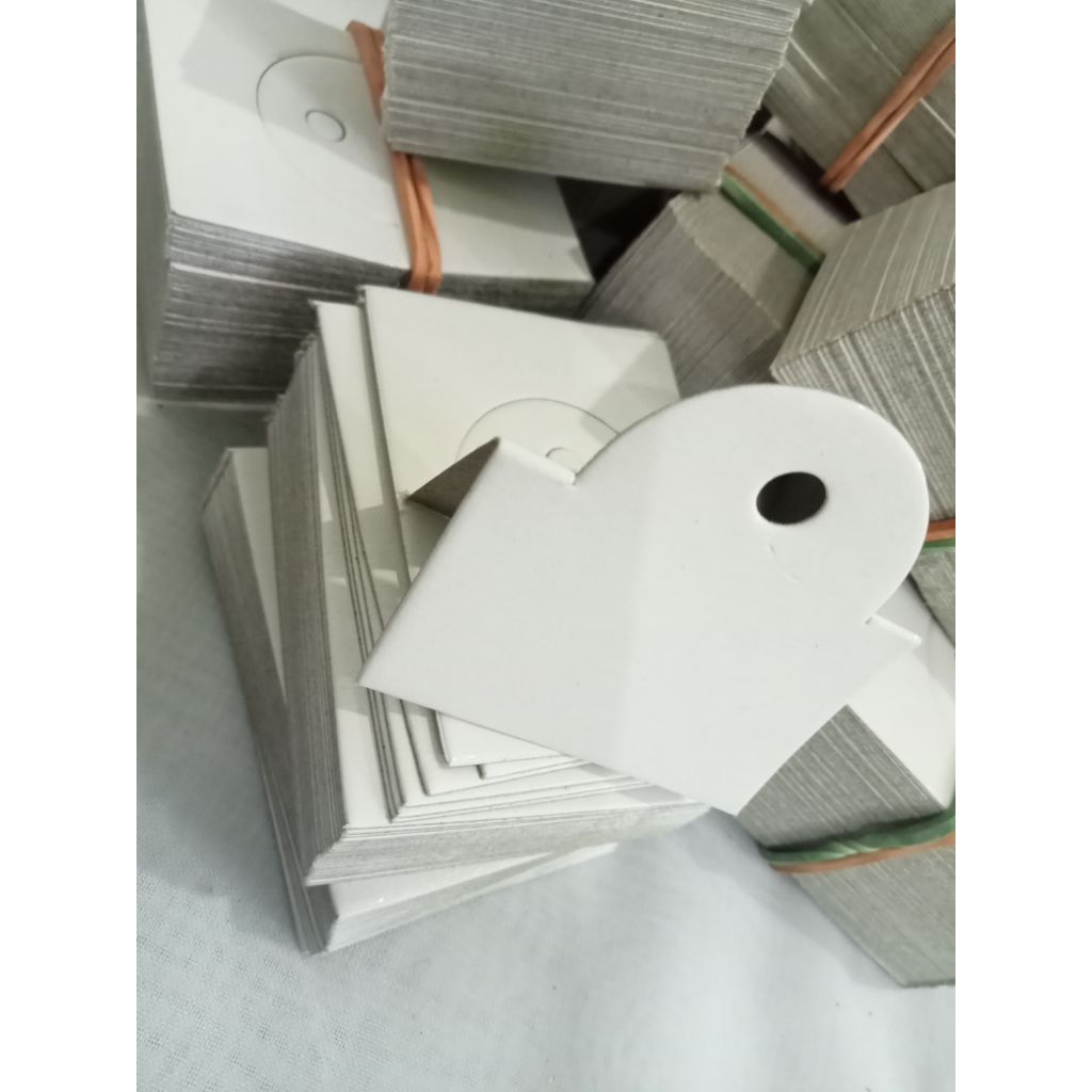 

hangtag/label packing accessories putih polos paket hemat 100pcs