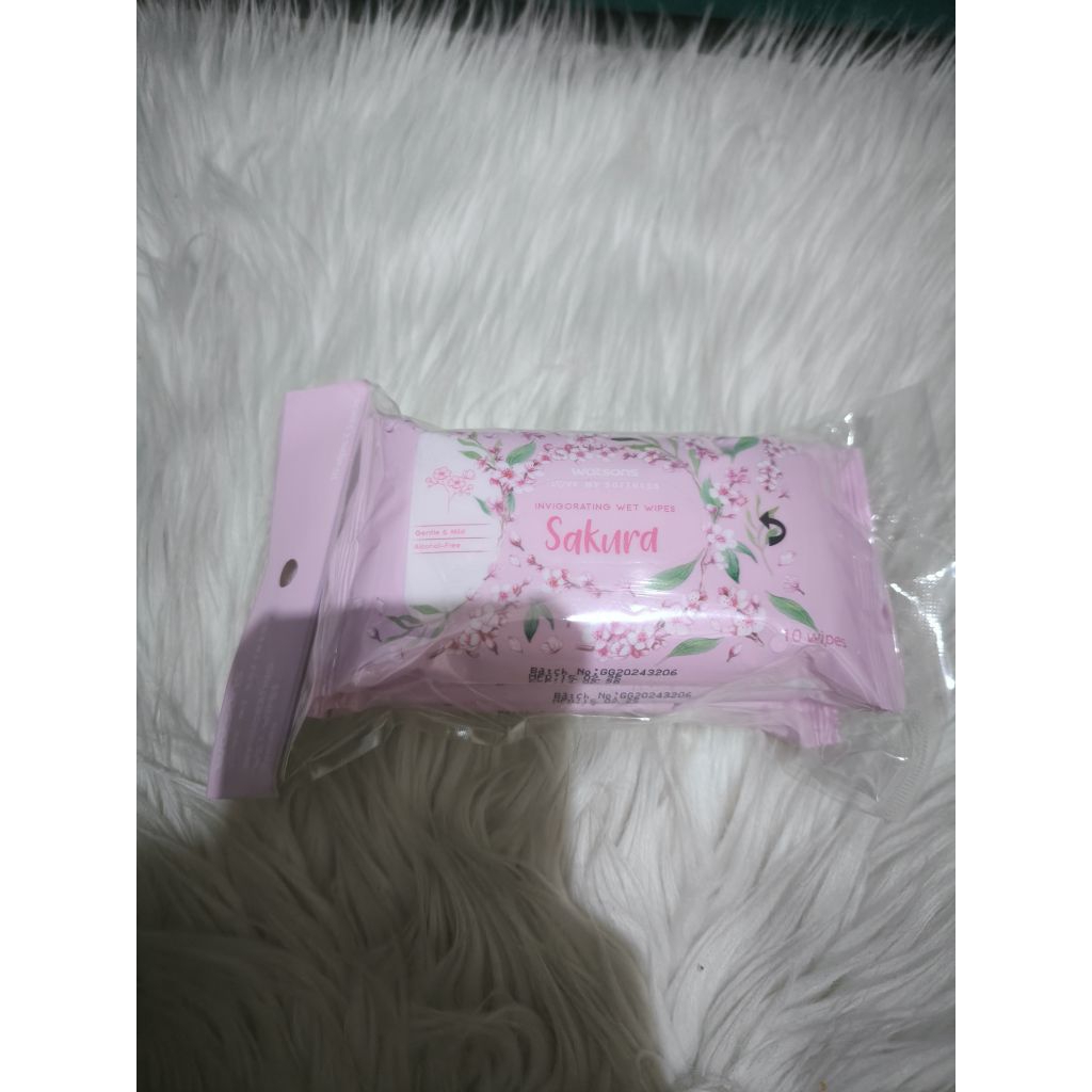 Watson Wet Wipes Tissue Basah Mini Isi 3 Pack Sakura
