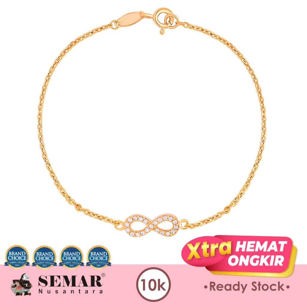 Semar Nusantara Gelang Emas Kylea Infinity Bracelet Gold 10K