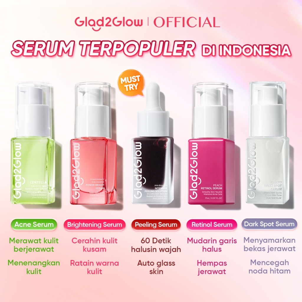 Pesona | Glad2Glow Serum Series Peeling Serum Exfoliating Serum  Serum Brightening Serum Glow G2G Se