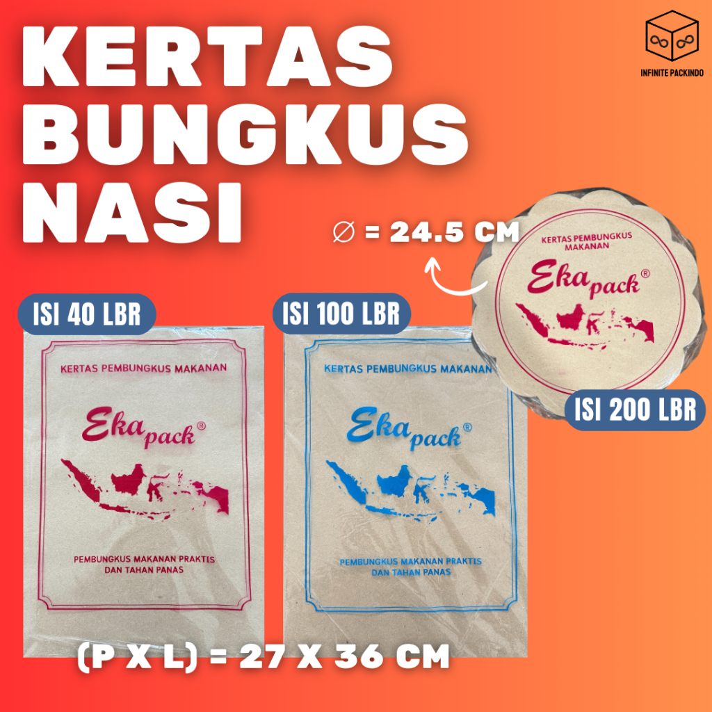 KERTAS BUNGKUS NASI COKELAT | KERTAS NASI COKELAT BUNGA BESAR