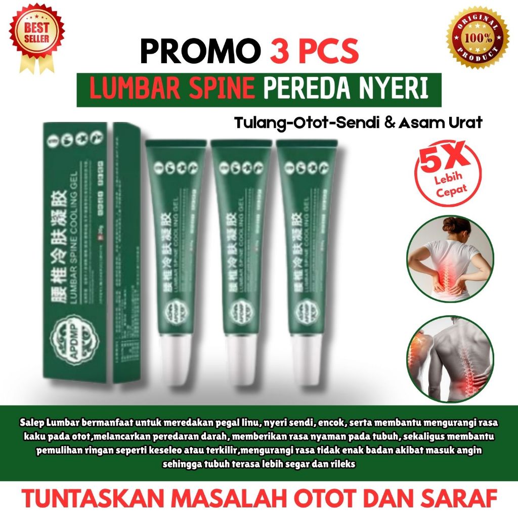 READY STOCK APDMP Lumbar Cold Compress Gel Pereda Nyeri Tulang Cream Lumbar Cold Compress Gel Ori