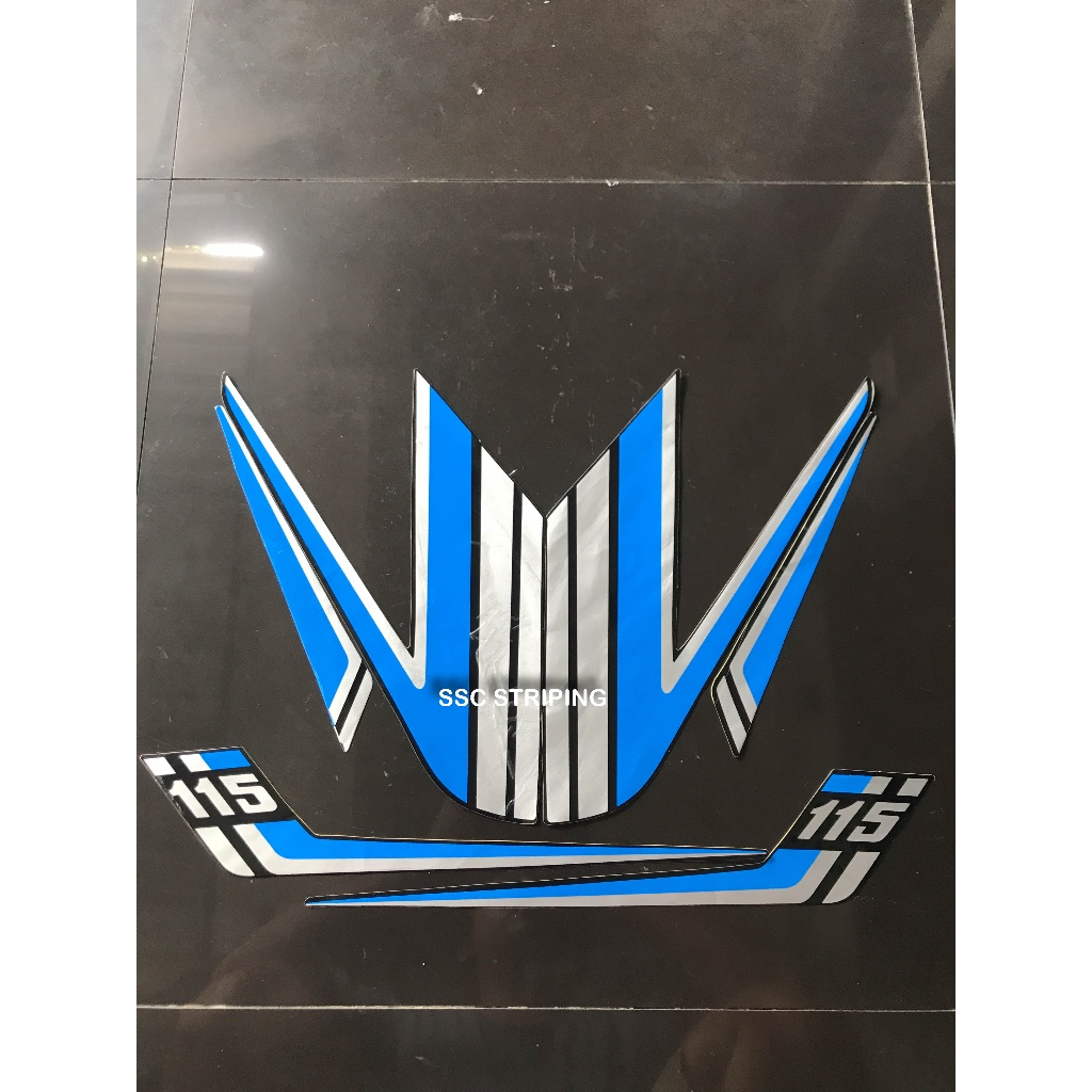 STRIPING STIKER RXS 115 1990 BIRU