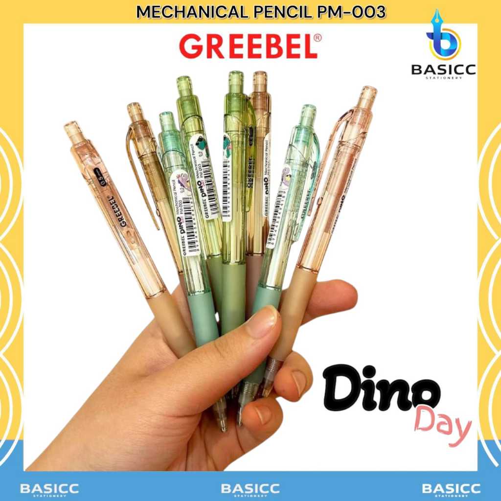 

Greebel Pensil Mekanik Dinoday PM-003/ Propelling Mechanical Pencil Penghapus 0,5mm | @1 Pcs