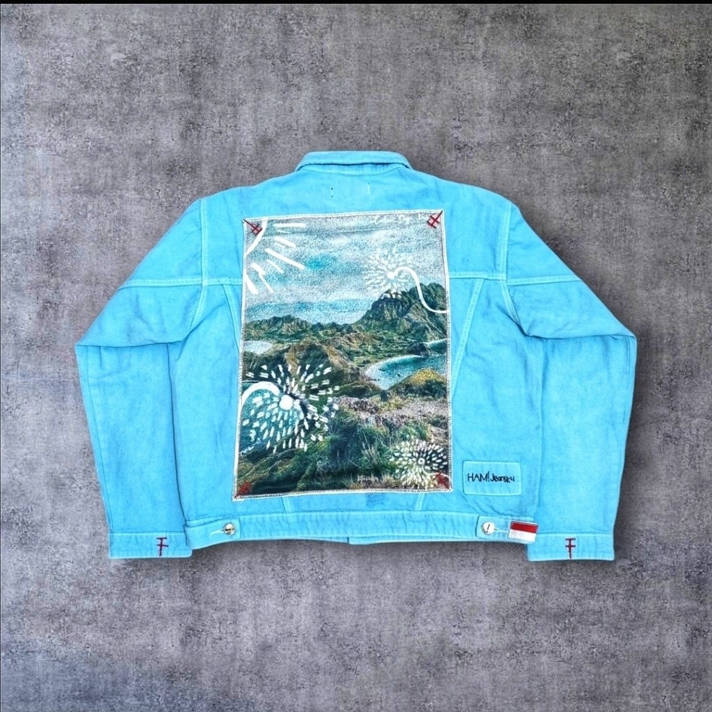 HAMJeansku Labuan Bajo Aqua Blue Denim Jacket