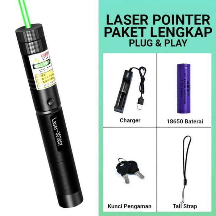 Green Laser Pointer / Laser Pointer Hijau / Laser Pointer Hijau 303 (Rechargeable)
