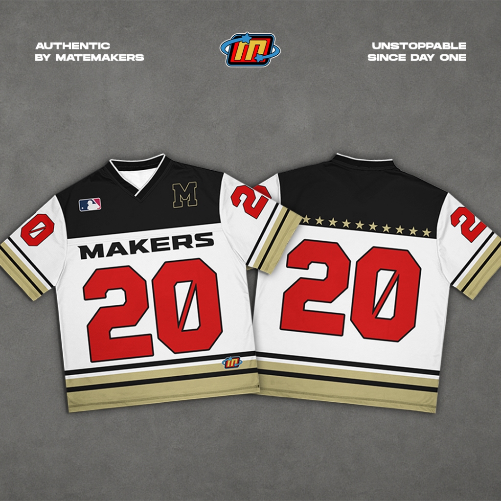 MATEMAKERS - Jersey Streetwear Number 20 / Jersey Oversize / Jersey Block Core / Jersey Brazil / Mil