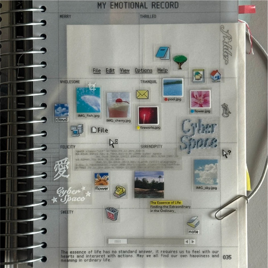 

[roilli playground] Cyber Space Web Core Transparent Sticker Roll || Japanese Korean Style Deco Stiker Journaling Scrapbook Washi Tape Transparan Cute Girl Jepang Buzzz Object