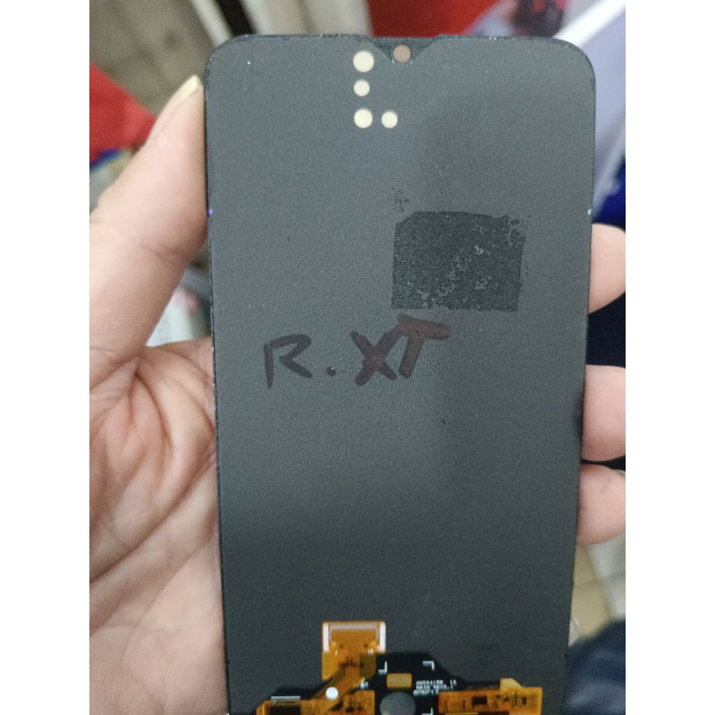 jual lcd ori copotan handphone realme XT fingerprint tembus dan kondisi lcd normal