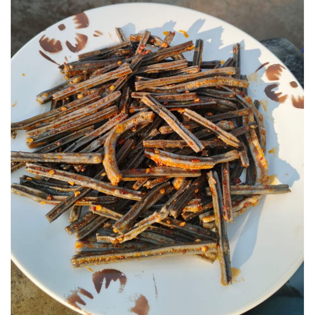 

Krupuk Seblak Jengkol Stik/ Krupuk jengkol Pedas dauun Jeruk