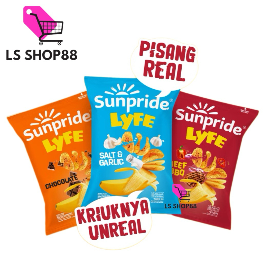 

SUNPRIDE LYFE Keripik pisang 55gr // Banana Chips