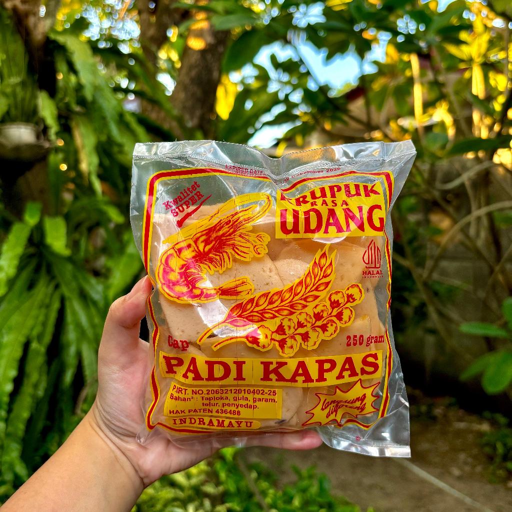 

Kerupuk Udang Cap Padi Kapas 250gram Khas Indramayu Ukuran Sedang