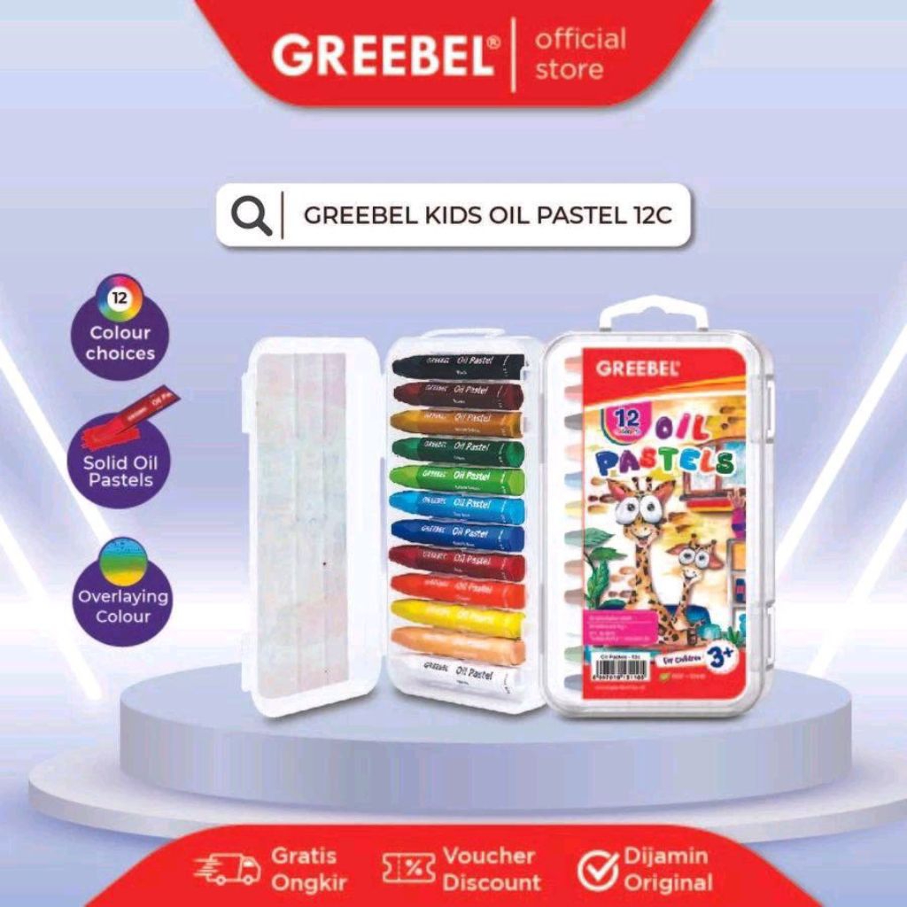 

Crayon Greebel 12 Warna / Oil Pastel 12 Warna