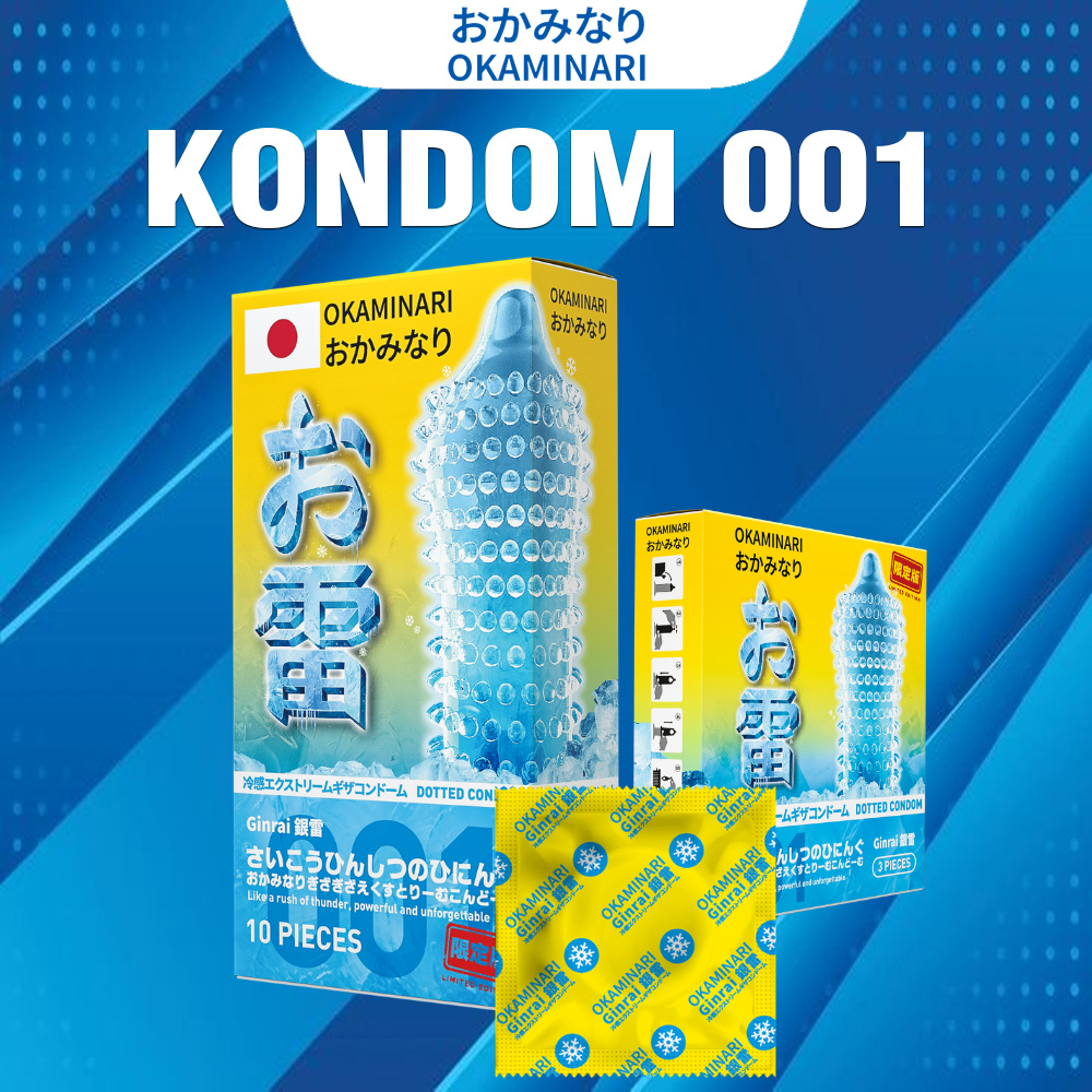 Kondom 001 Okaminari Ginrai Gerigi Xtreme Ice Sensasi Dingin - Varian Terlengkap