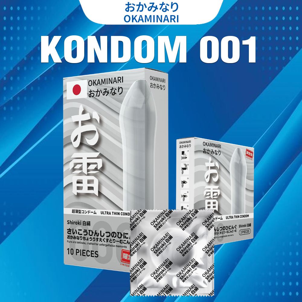 Kondom 001 Okaminari Shiroki Tipis Original - Varian Terlengkap