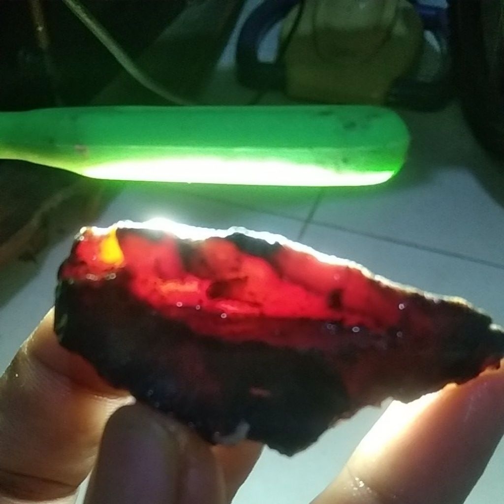 BATU SAKRAL BAHAN TUNGGAL COMBONG TUNDUNG BAWUK  RED RAFLESIA MERAH FANTA