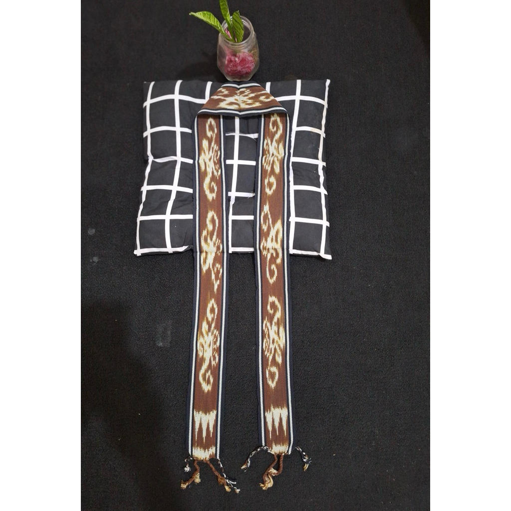 SYAL MOTIF DAYAK Warna Coklat