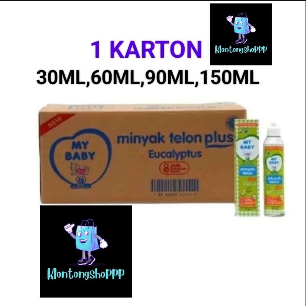 (1 Karton) Minyak Telon Plus MY BABY 30ml, 60ml, 90ml, 150ml | 1 Dus/1Karton Exp 2027