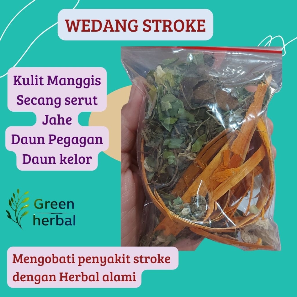

wedang Stroke secang serut kulit manggis daun kelor daun pegagan jahe