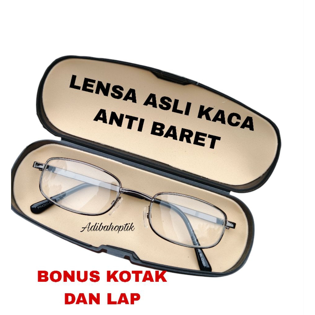 KACAMATA BACA PRIA LENSA ASLI KACA ANTI BARET KACAMATA PLUS WANITA FRAME TITANIUM MODEL KECIL KACAMA