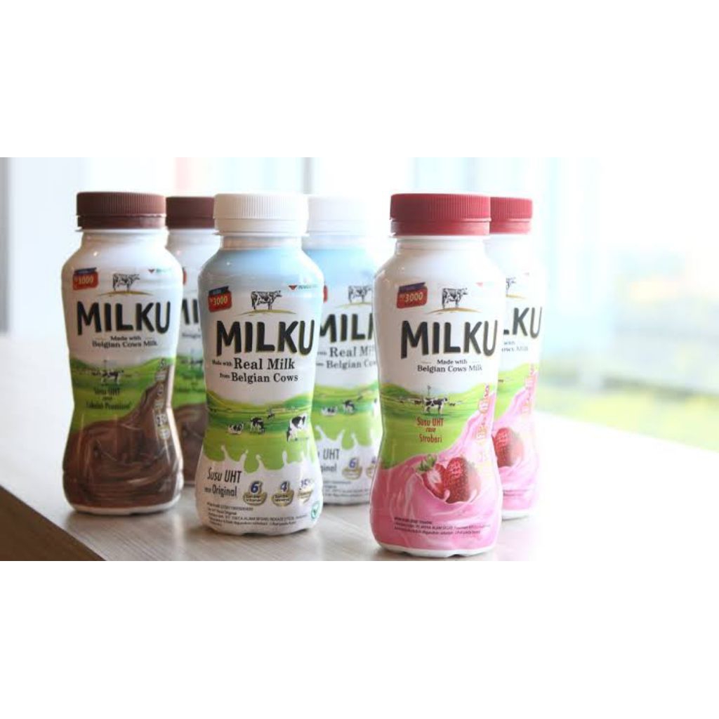 

MILKU SUSU UHT BOTOL (harga 1 pack ISI 12 x 200ML)