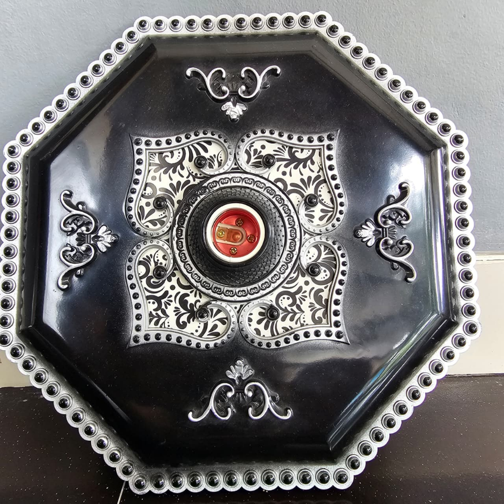 FITTING HIAS ORNAMEN PLAFON 30cm PLASTIK PVC SD 22 fitting