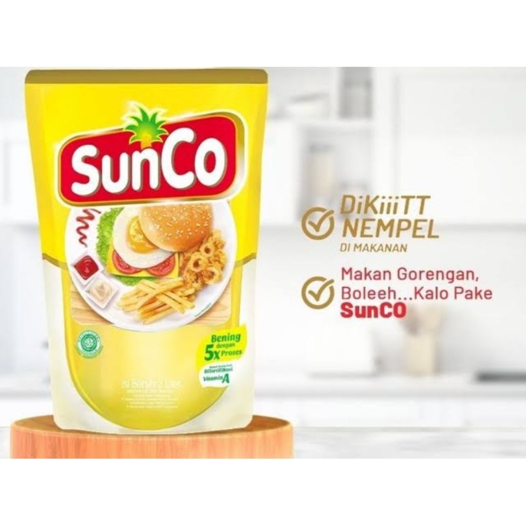 

Minyak goreng Sunco kemasan 2 liter