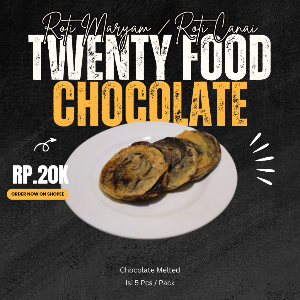 

ROTI MARYAM FROZEN CHOCOLATE MELTED ISI 5 PCS/PACK WITH SAFE PACKAGING