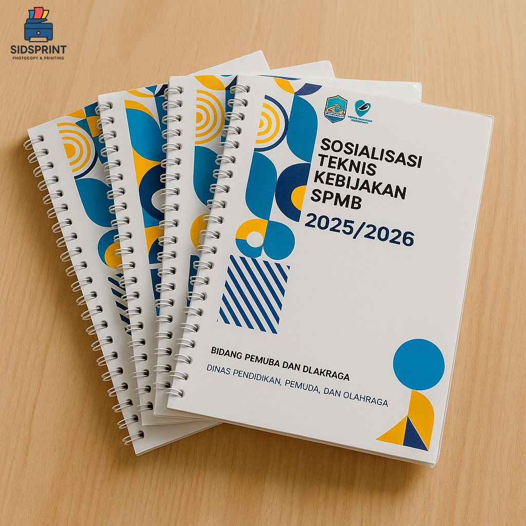 

SidsPrint Notebook Spiral A5 Softcover Custom Cetak Nama / Logo Isi 20 Lembar