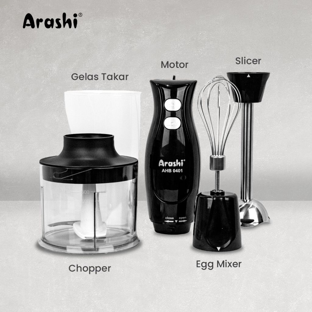 Arashi Hand Blender / Blender Tangan 4 in 1 SNI