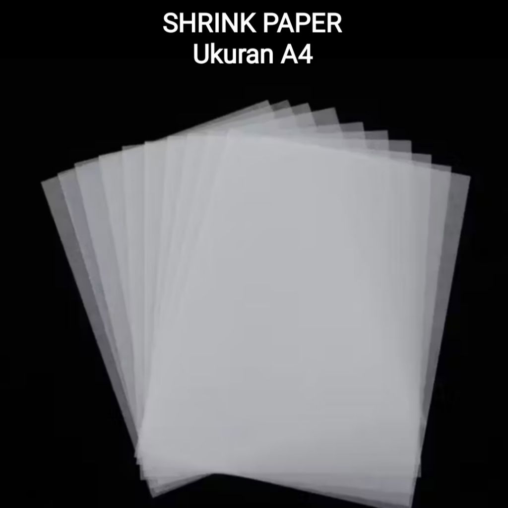 

LBS - Shrink Paper A4 / Bahan Membuat Kerajinan Tangan Gantungan Kunci, Pin, Name Tag Akrilik