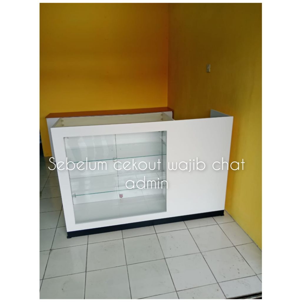 MEJA KASIR ETALASE MEJA TOKO BEST SELLER MEJA KASIR MINIMALIS MEJA KLINIK