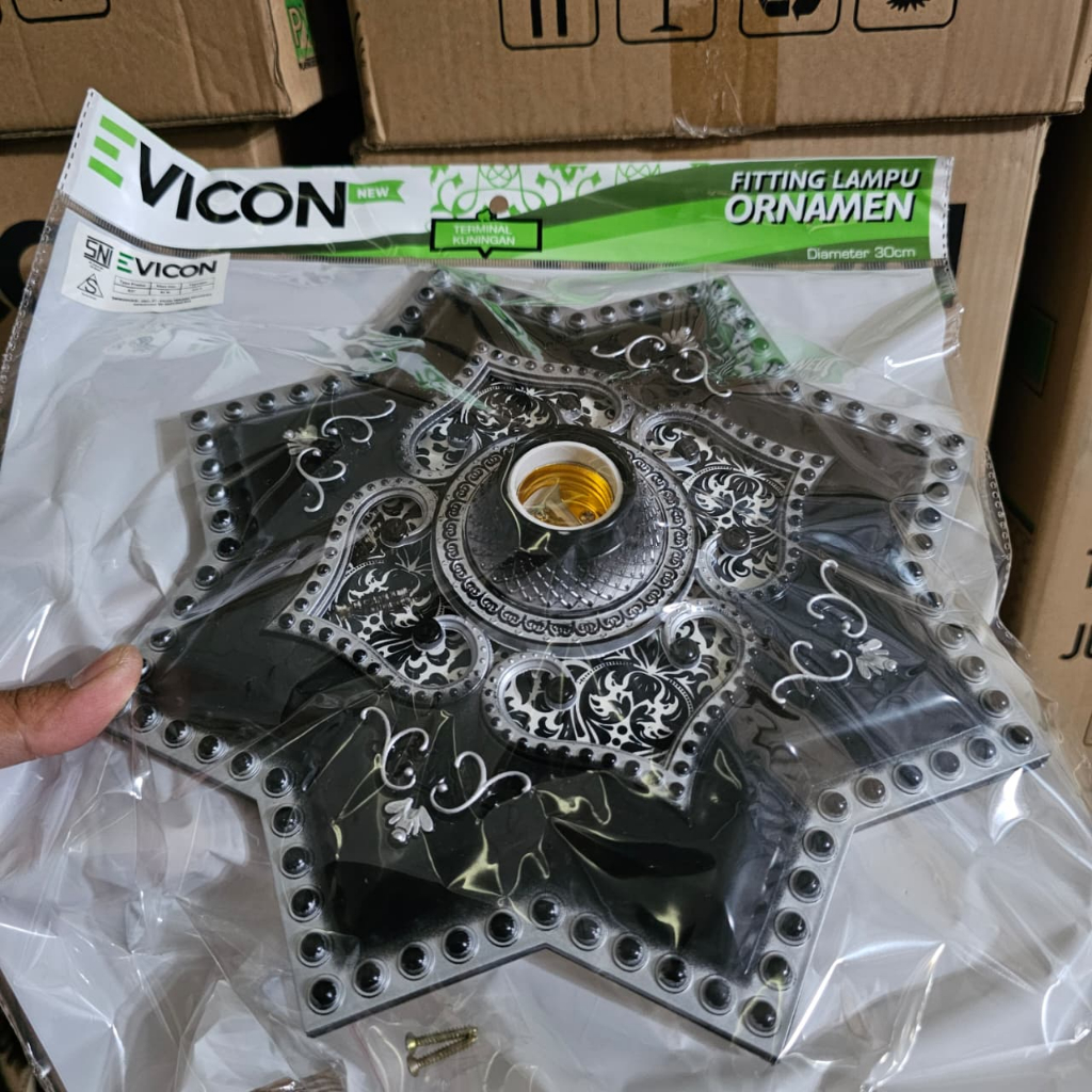 [ COD ] FITTING HIAS ORNAMEN PLAFon 30cm PLASTIK PVC