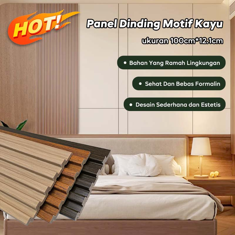 Wood Panel 3D WPC  100CM  /Wall Panel WPC /  WPC PANEL/Wallpanel Dekorasi Dinding- Ukuran