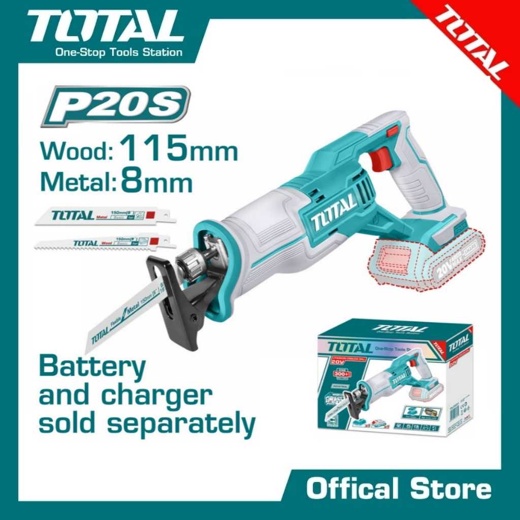 Total TRSLI1152 Gergaji Bolak-balik Nirkabel 20V