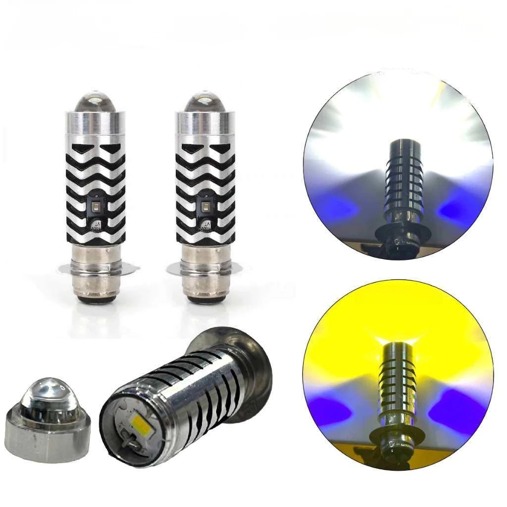 Lampu LED Motor H6 Laser AC DC / LED H6 Laser + Senja Biru 12V