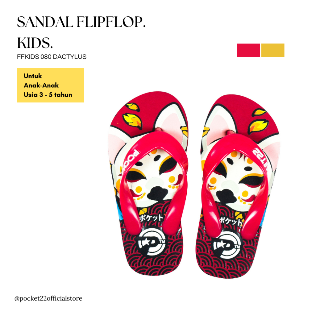 POCKET22 SANDAL MOTIF ANAK-ANAK FFKIDS 080 DACTYLUS UNTUK USIA 3 - 5 TAHUN TERBARU